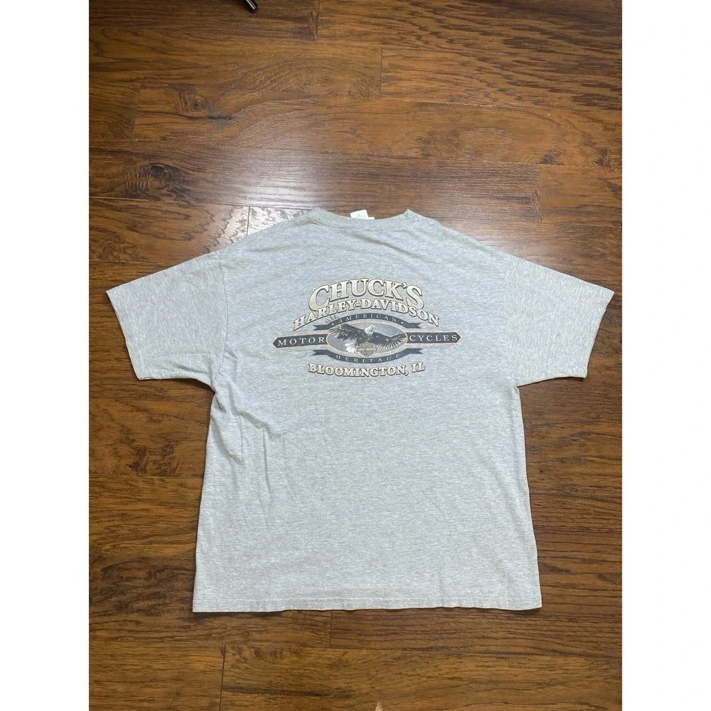 Vintage Y2K Harley Davidson USA Jester Clown Joker Faded T Shirt Size XL